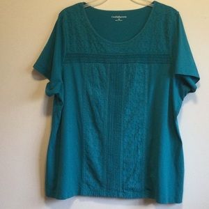 Croft & Barrow Teal Top, size 1X